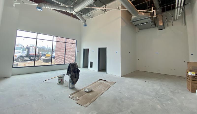 The art room will have tall ceilings, natural light and a kiln.